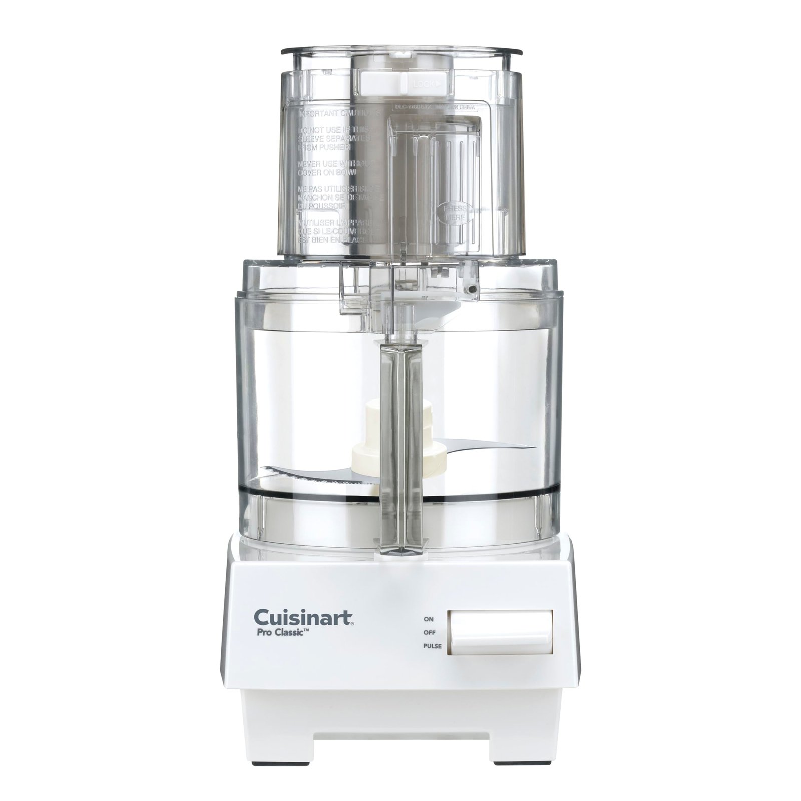 Cuisinart 7-Cup Pro Classic Food Processor, 600-Watt Motor, Vegetable Chopper & Blender for Mincing, Dicing, Shredding, Puree & Kneading Dough, DLC-10SYP1, White